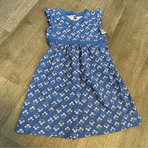 Tea collection blue floral wrap dress